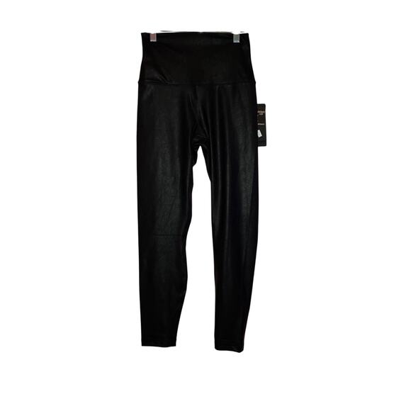 NWT 90 Degrees by reflex leather look super high-rise ankle leggings size small - Picture 1 of 6